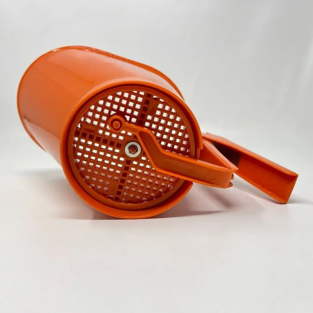Rubbermaid Flour Sifter 3-Cup Orange Handle Built-In Screen Baking Tool Vintage